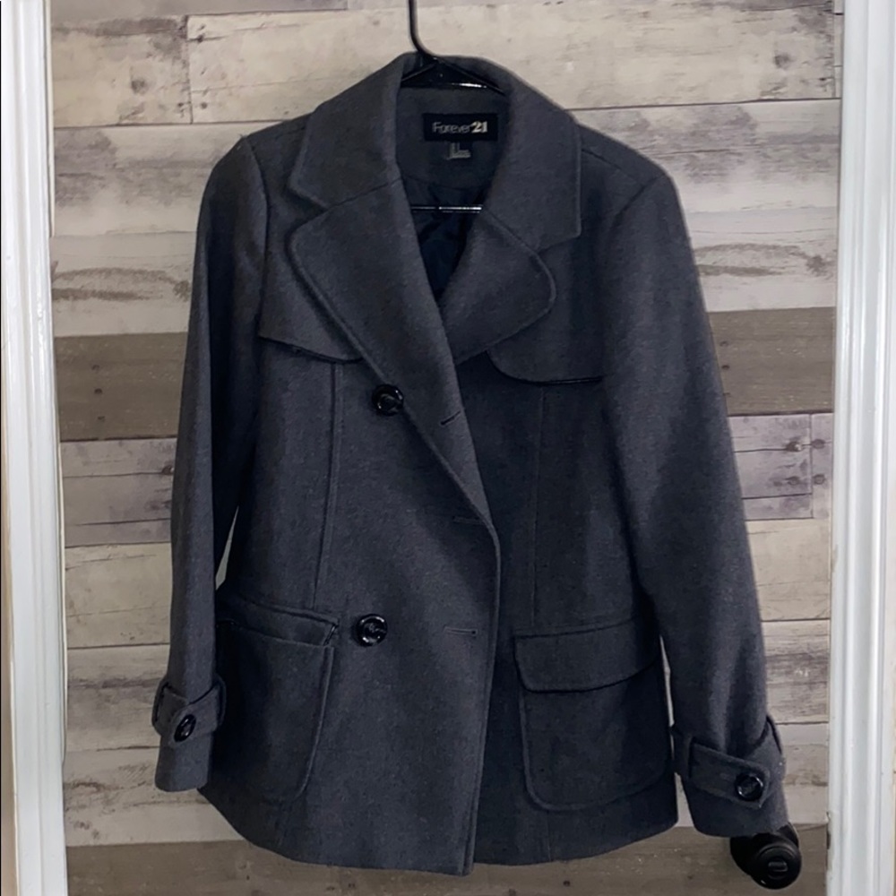 Grey f21 coat